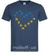 Чоловіча футболка Серце з хрестиків Темно-синій фото