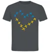 Чоловіча футболка Серце з хрестиків Графіт фото