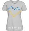 Жіноча футболка Серце з хрестиків Сірий фото