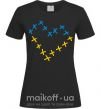 Женская футболка Серце з хрестиків Черный фото