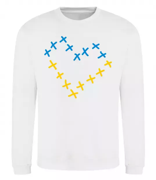 Свитшот Серце з хрестиків Белый фото