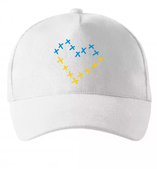 Кепка Серце з хрестиків Белый фото