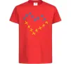 Дитяча футболка Серце з хрестиків Червоний фото