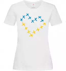 Женская футболка Ukraine Flag Черный фото