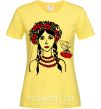 Жіноча футболка Українка калина Лимонний фото
