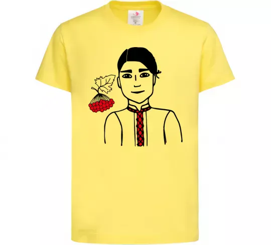 Дитяча футболка Українець калина Лимонний фото