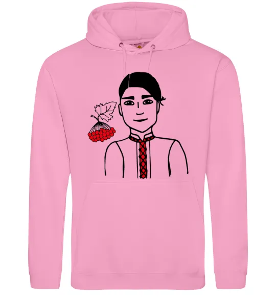 Мужская толстовка (худи) Українець калина Розовый фото