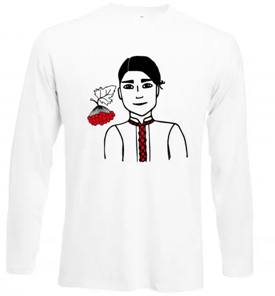 Лонгслив Українець калина Белый фото