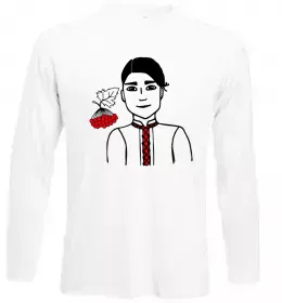 Лонгслив Українець калина Белый фото