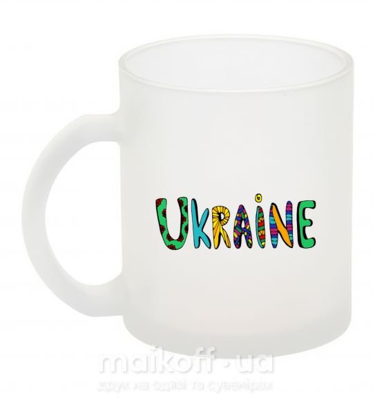 Чашка стеклянная Ukraine text Фроузен фото
