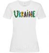 Женская футболка Ukraine text Белый фото