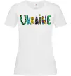 Женская футболка Ukraine text Белый фото