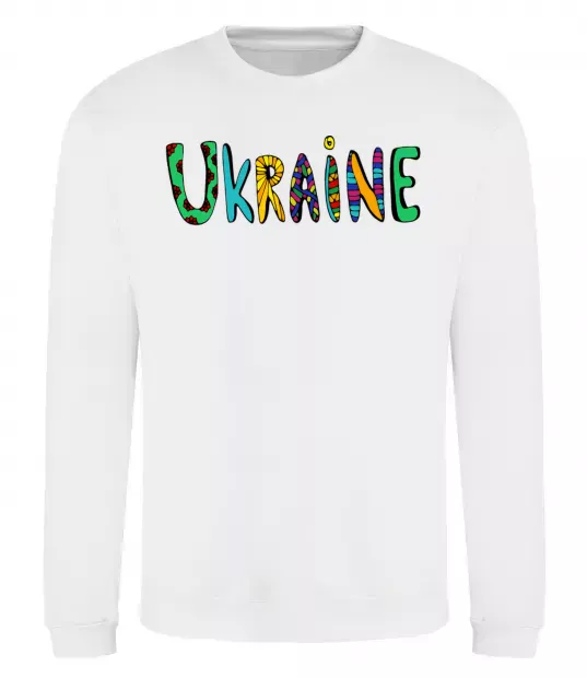 Свитшот Ukraine text Белый фото