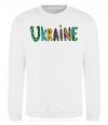 Світшот Ukraine text Білий фото