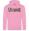 Мужская толстовка (худи) Ukraine text Розовый фото