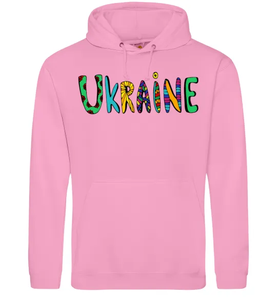 Женская толстовка (худи) Ukraine text Розовый фото