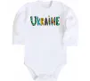 Дитячий бодік Ukraine text Білий фото