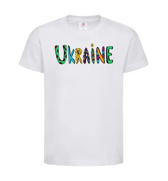 Дитяча футболка Ukraine text Білий фото