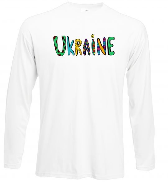 Реглан Ukraine text Білий фото