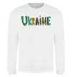 Світшот Ukraine text Білий фото