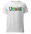 Мужская премиум футболка Ukraine text Белый фото