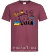 Мужская футболка Ukraine symbols Бордовый фото