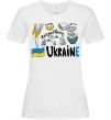 Женская футболка Ukraine symbols Белый фото