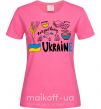 Женская футболка Ukraine symbols Ярко-розовый фото