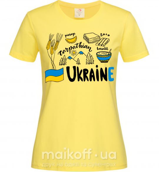 Женская футболка Ukraine symbols Лимонный фото