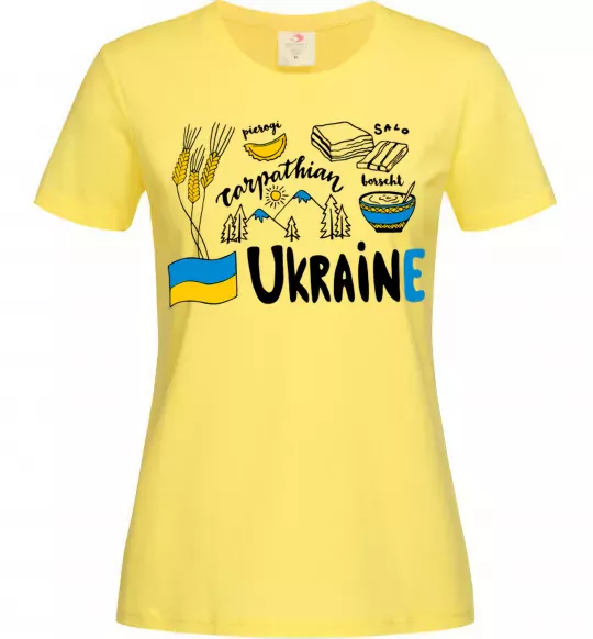 Женская футболка Ukraine symbols Лимонный фото