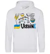 Чоловіча толстовка (худі) Ukraine symbols Сірий меланж фото