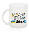 Чашка скляна Ukraine symbols Фроузен фото