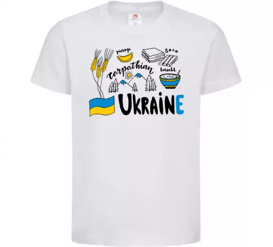 Детская футболка Ukraine symbols Белый фото
