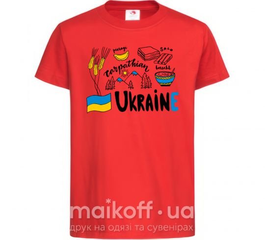 Детская футболка Ukraine symbols Красный фото
