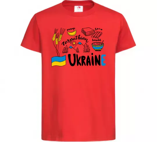 Детская футболка Ukraine symbols Красный фото