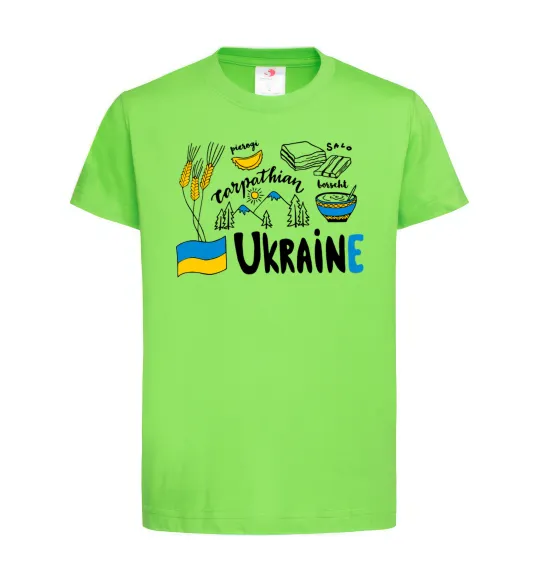 Детская футболка Ukraine symbols Лаймовый фото