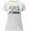 Жіноча преміум футболка Ukraine symbols Білий фото