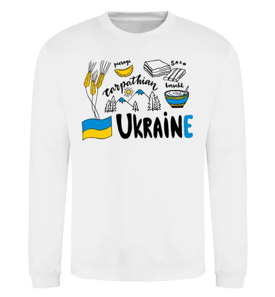 Свитшот Ukraine symbols Белый фото