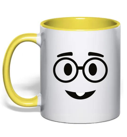 Чашка з кольоровою ручкою Ботанік Лимонний фото