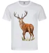 Чоловіча футболка Олень малюнок Білий фото