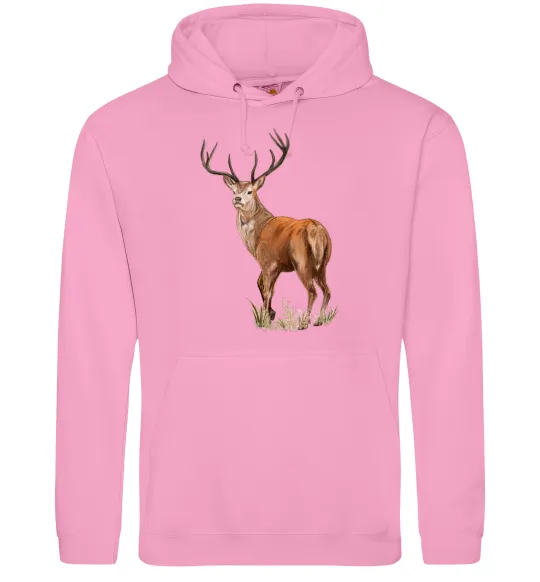 Чоловіча толстовка (худі) Олень малюнок Рожевий фото
