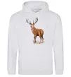 Жіноча толстовка (худі) Олень малюнок Сірий меланж фото