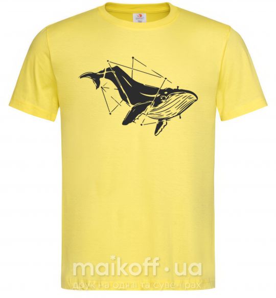 Чоловіча футболка Кит в кривых Лимонний фото