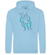 Мужская толстовка (худи) Восьминіг в панамі Голубой фото