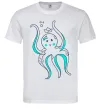 Чоловіча футболка Восьминіг в панамі Білий фото