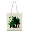 Эко-сумка Слон и дерево Бежевый фото