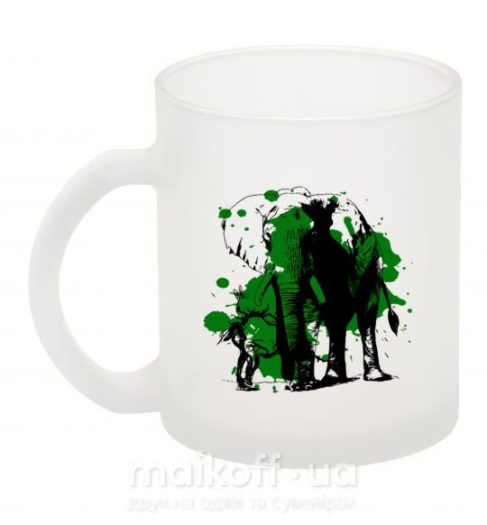 Чашка стеклянная Слон и дерево Фроузен фото