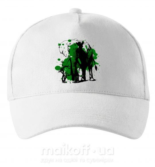 Кепка Слон и дерево Белый фото