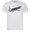 Мужская футболка Крокодил сірий Белый фото