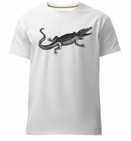 Мужская премиум футболка Крокодил сірий